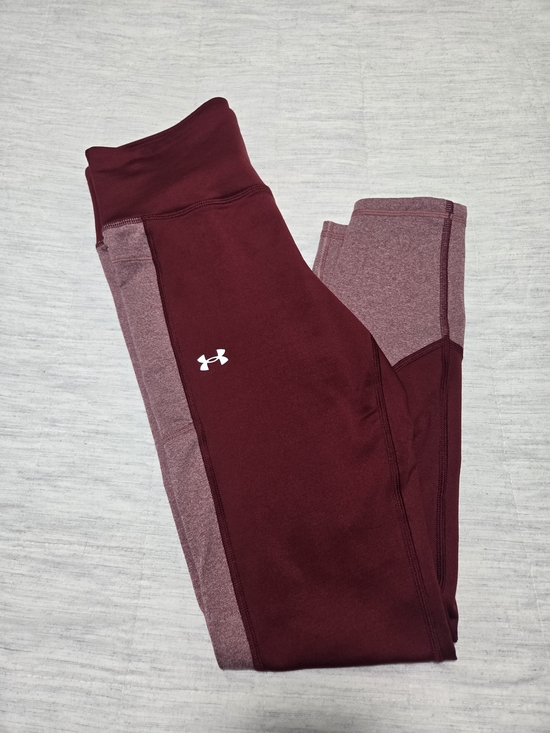Under Armour Pants - Under Armour Womens Burgundy and Heathered Maroon Leggings